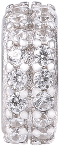 Double-Row Zircon Charm Ring
