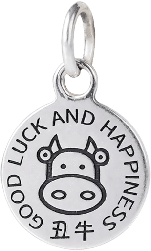 Sterling Silver Zodiac Tag (Ox)